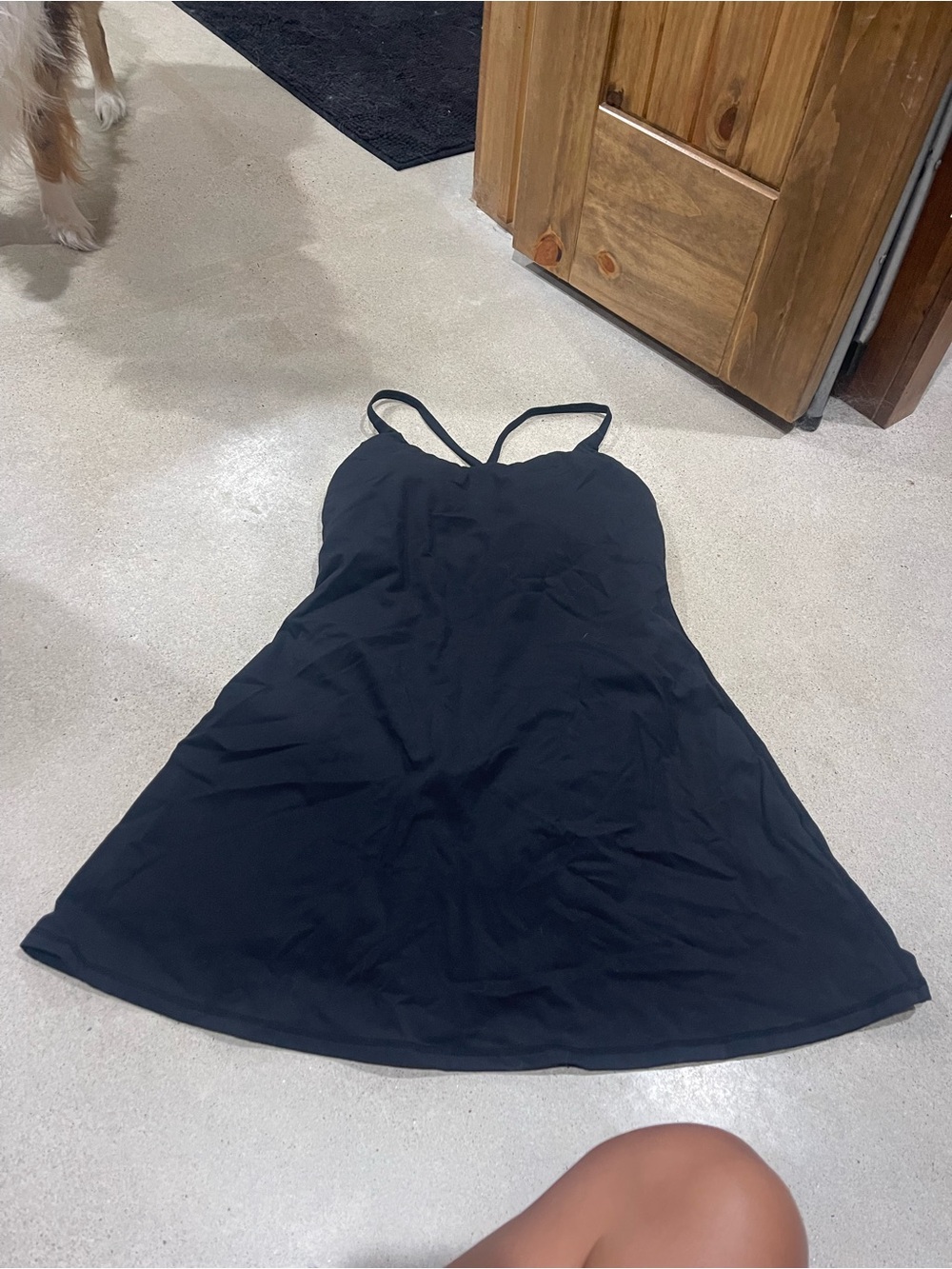Halara Black Slip Dress with Thin Straps